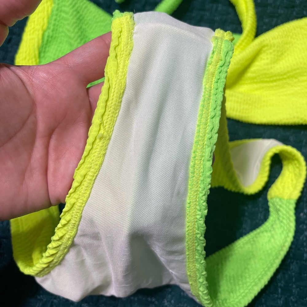 ❗️SOLD❗️Sherry Womens Bandeau High Waisted Bikini Neon M Set - Picture 5 of 8